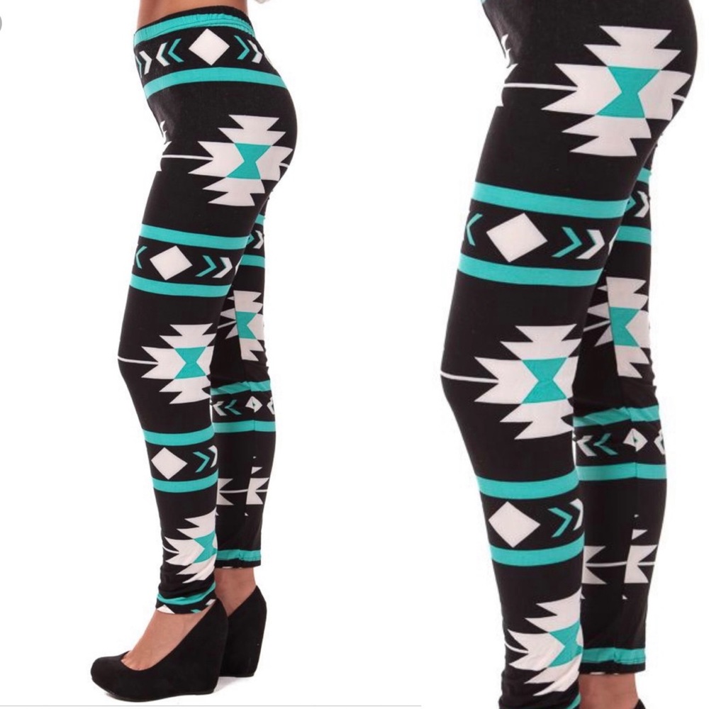 Soft High Waist Aztec Leggings
